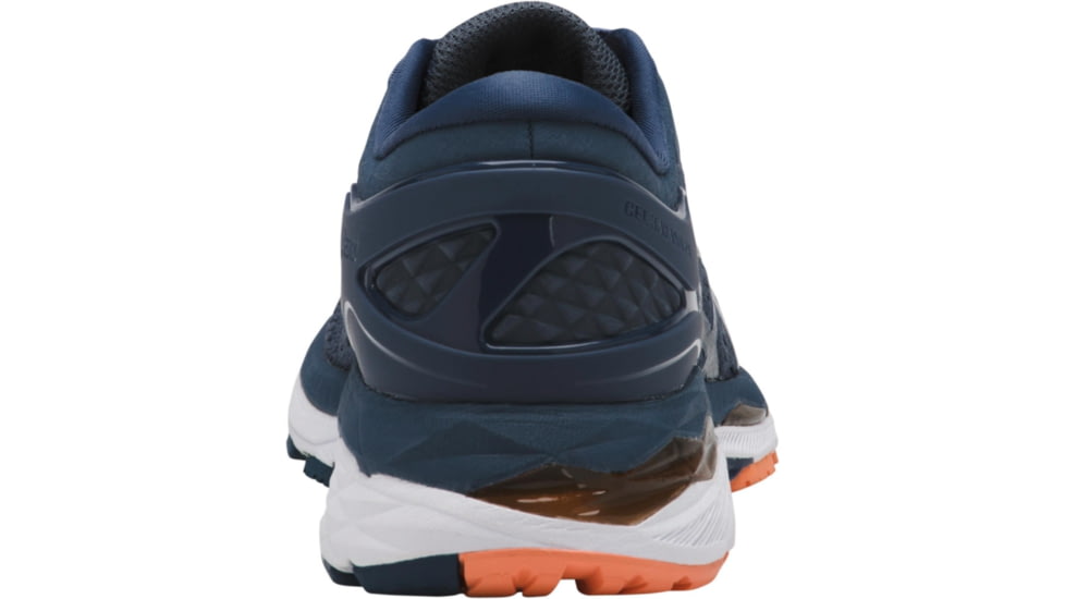 Asics GEL-Kayano 24 Road Running Shoes - Women's, Smoke Blue/Dark Blue/Canteloupe, Medium, 10 US T799N.5649-10
