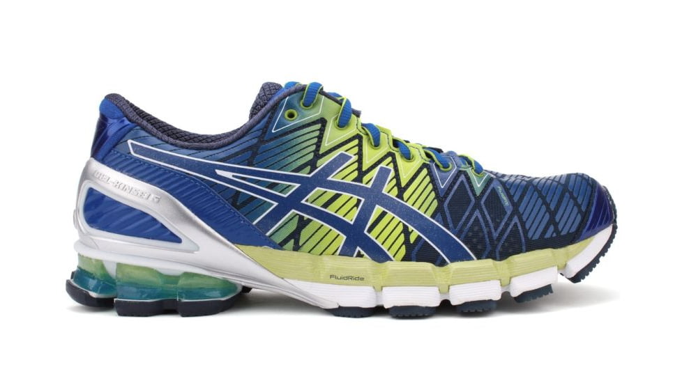 Asics Gel Kinsei 5 Road Running Shoe - Men's-Navy/Royal/Lime-Medium-11 US