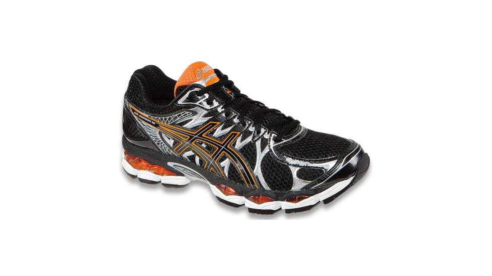 Asics Gel-Nimbus 16 Road Running Shoe - Men's-Black/Onyx/Orange-Medium-13 US