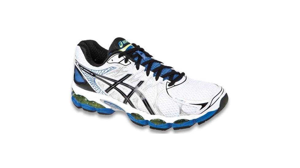 Asics Gel-Nimbus 16 Road Running Shoe - Men's-White/Black/Royal-Medium-10.5 US