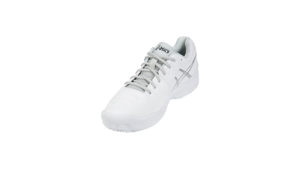 Asics GEL-Resolution 7 Clay Court Road Running Shoes - Mens, White/Silver, Medium, 15 US, E702Y.0193-15