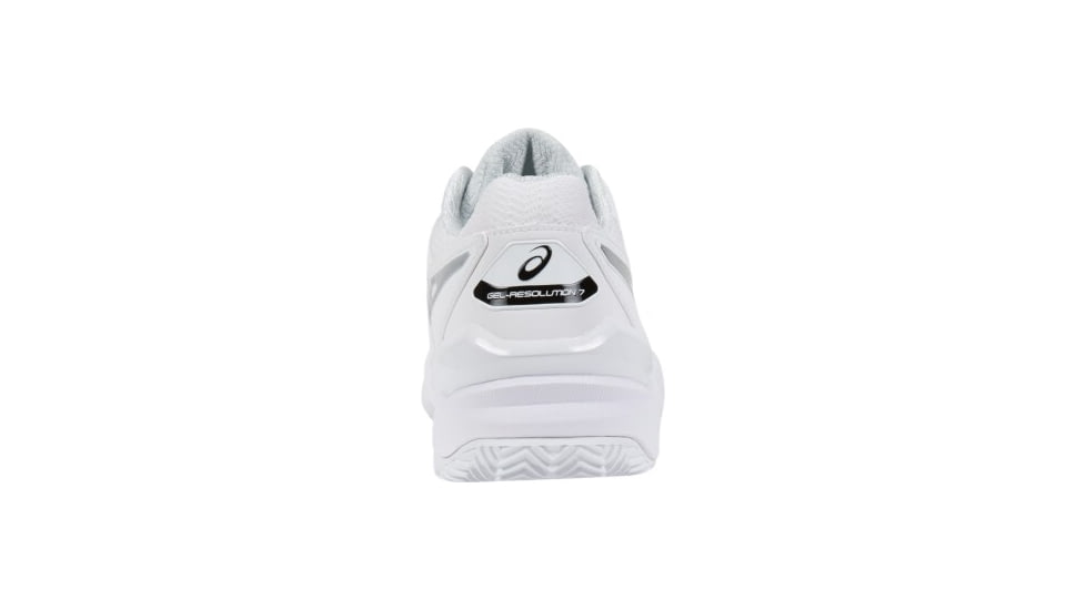 Asics GEL-Resolution 7 Clay Court Road Running Shoes - Mens, White/Silver, Medium, 15 US, E702Y.0193-15