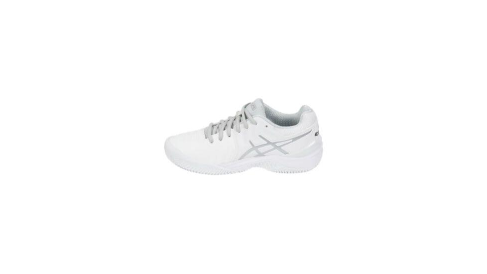 Asics GEL-Resolution 7 Clay Court Road Running Shoes - Womens, White/Silver, Medium, 6.5 US, E752Y.0193-6.5