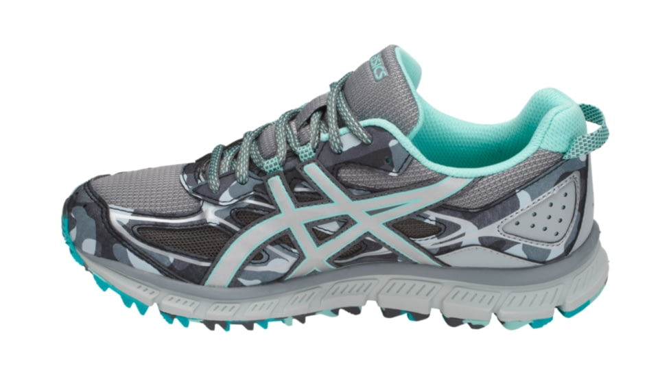 Asics GEL-Scram 3 Trail Running Shoes - Women's, Stone Grey/Silver/Aruba Blue, Medium, 6.5 US T6K7N.1193-6.5