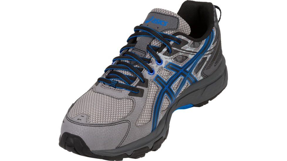 Asics GEL-Venture 6 Trail Running Shoes - Men's, Aluminum/Black/Directoire Blue, Extra Wide, 10 US T7G3N.9690-10