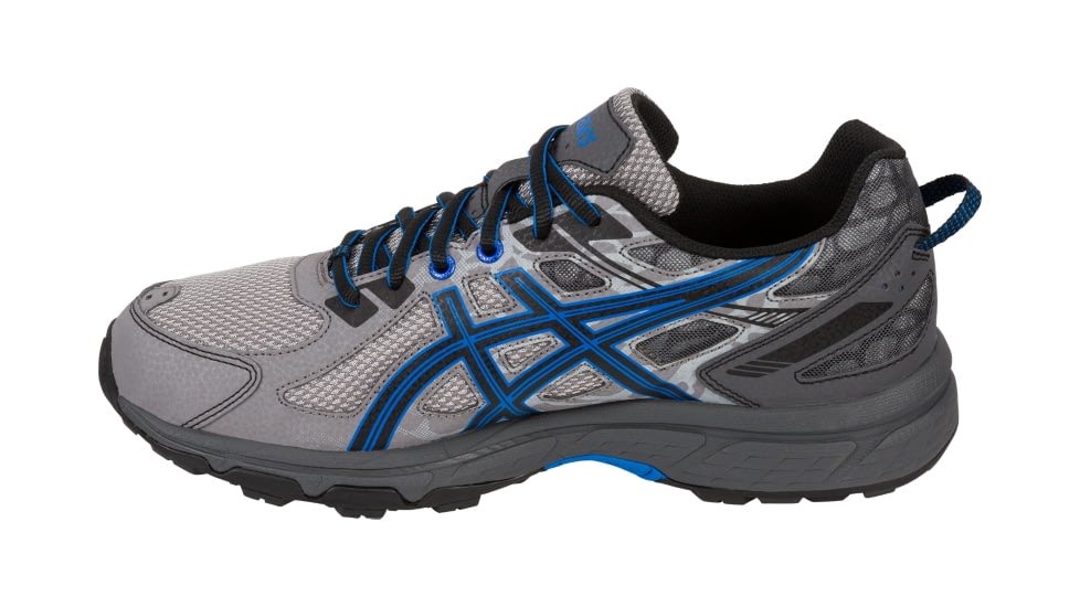 Asics GEL-Venture 6 Trail Running Shoes - Men's, Aluminum/Black/Directoire Blue, Medium, 10 US T7G1N.9690-10