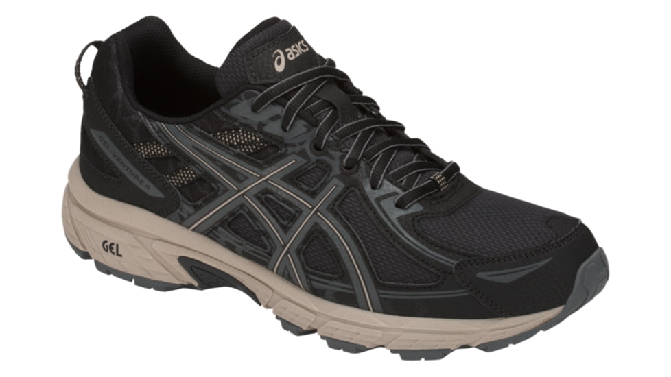 Asics GEL-Venture 6 Trail Running Shoes - Men's, Black/Dark Grey/Feather Grey, Medium, 10 US T7G1N.9095-10