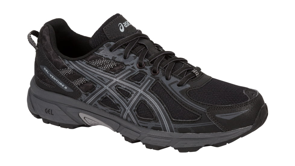 Asics GEL-Venture 6 Trail Running Shoes - Men's, Black/Phantom/Mid Grey, Medium, 10 US T7G1N.9016-10