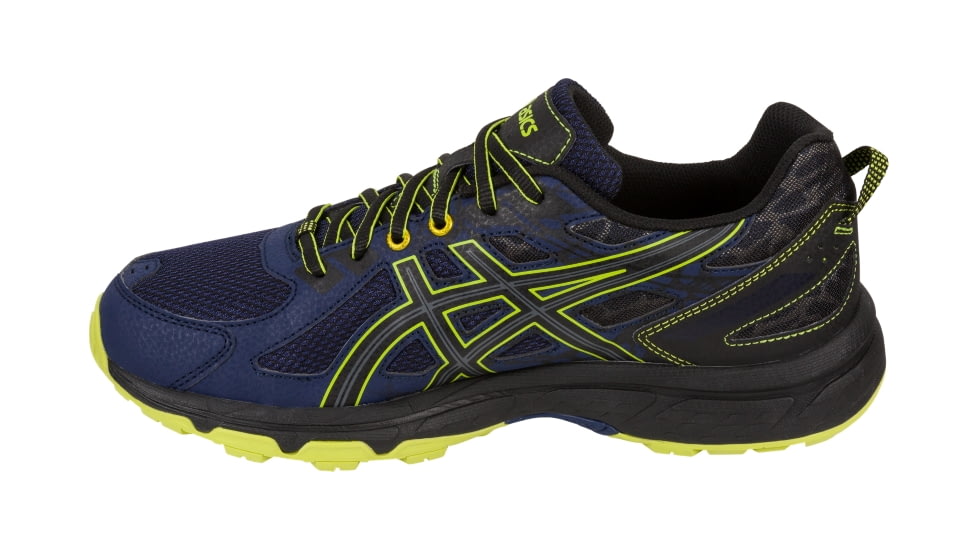 Asics GEL-Venture 6 Trail Running Shoes - Men's, Indigo Blue/Black/Energy Green, Medium, 10 US T7G1N.4990-10