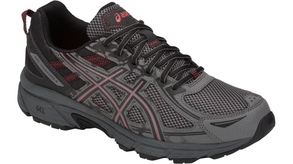 Asics GEL-Venture 6 Trail Running Shoes - Mens, Carbon/Cayenne, Medium, 10 US, T7G1N.700-10