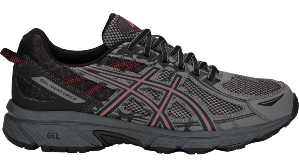 Asics GEL-Venture 6 Trail Running Shoes - Mens, Carbon/Cayenne, Medium, 10 US, T7G1N.700-10
