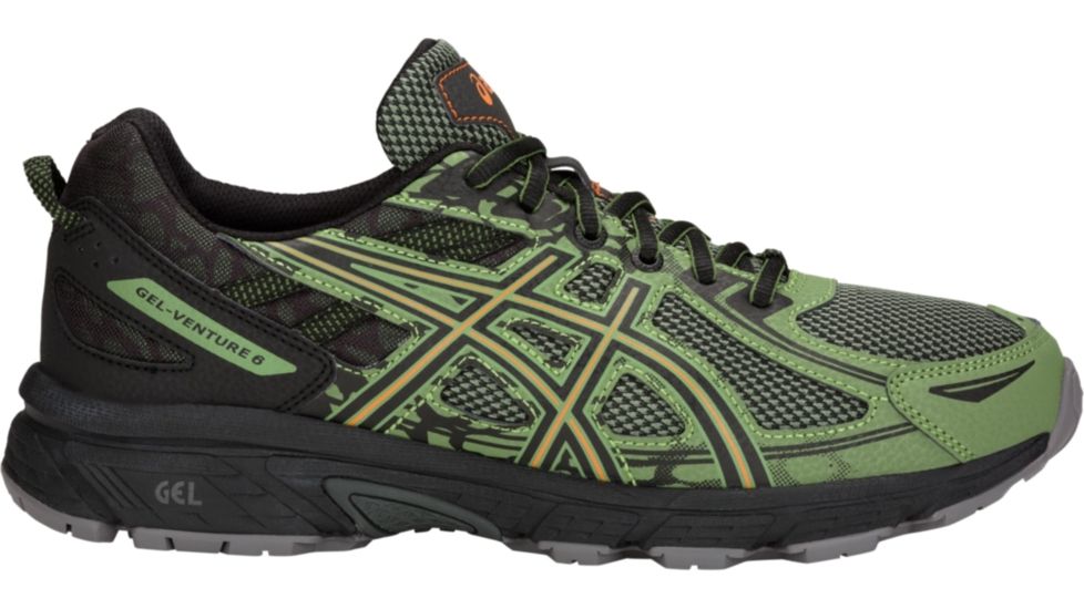 Asics GEL-Venture 6 Trail Running Shoes - Mens, Cedar Green/Lava Orange, Medium, 11 US, T7G1N.300-11
