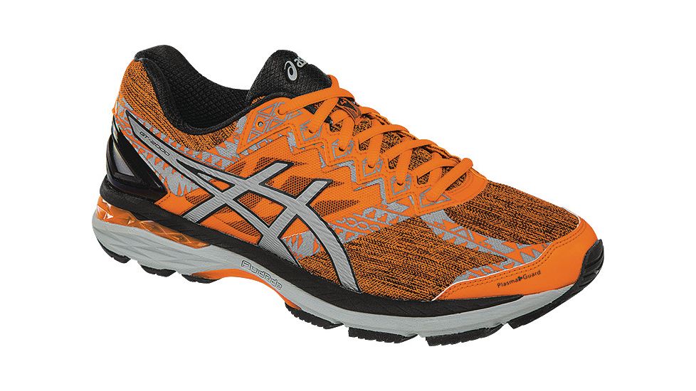 Asics GT-2000 4 Lite-Show Road Running Shoe - Men's-Orange/Silver/Black-Medium-8