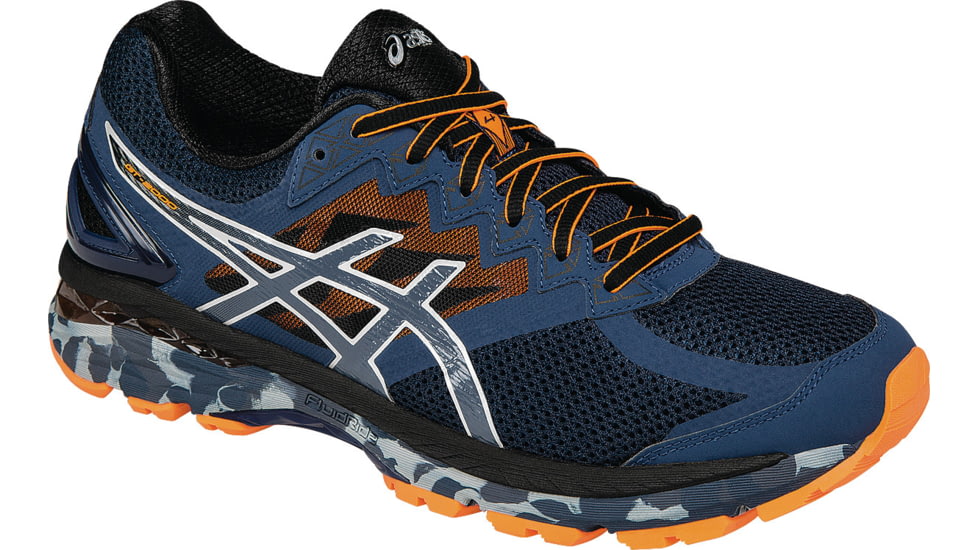 GT-2000 4 Trail Running Shoe - Mens-Mediterranean/Slate/Orange-Medium-9