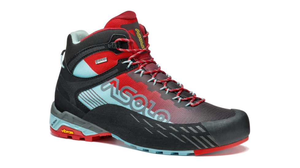 Asolo Eldo MID GV ML Hiking Boots - Womens, Celadon/Poppy Red, 7, A01067-032-070