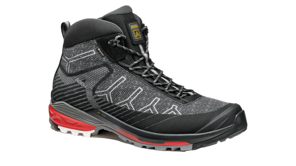 Asolo Falcon EVO Jacquard GV MM Hiking Boot - Mens, Black/Red, 10.5, A40066-392-105