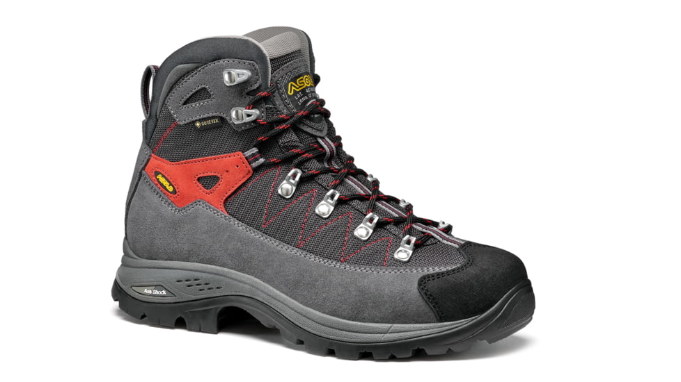Asolo Finder GV ML Boots - Womens, Grey/Gunmetal/Poppy Red, 10, A23103-043-100