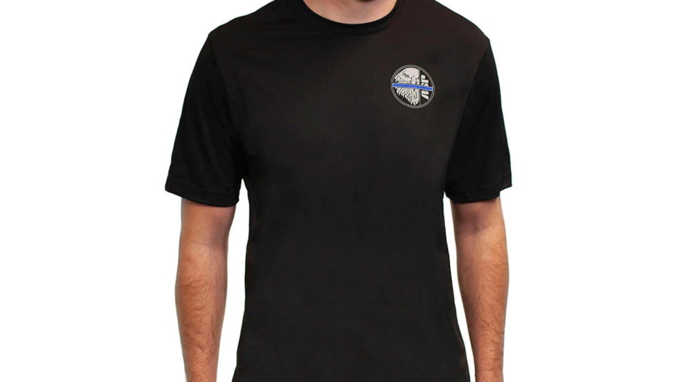 ASP Blue Line T-shirt, Sport Tek, Small, Black, 09606