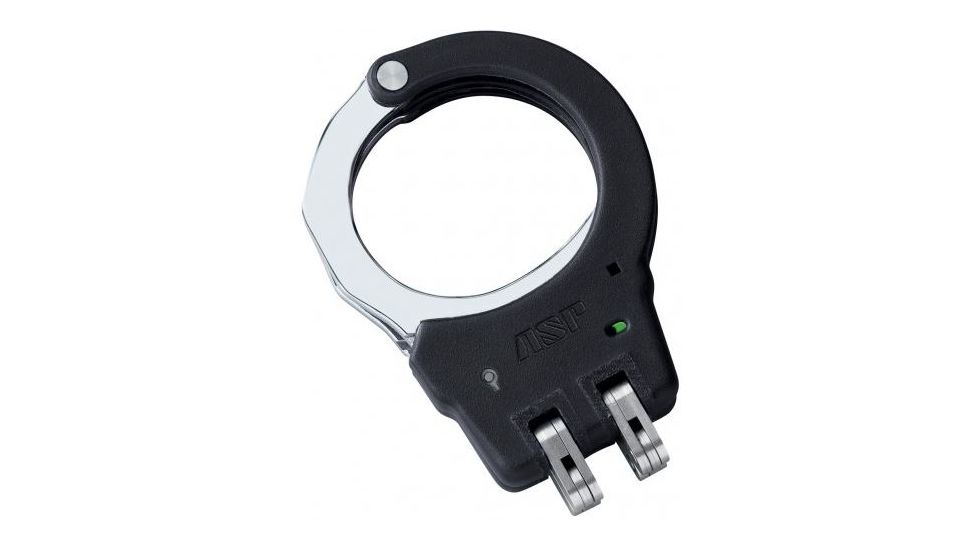 ASP Hinge Handcuffs Steel Black 3 Pawl Green, European 66111