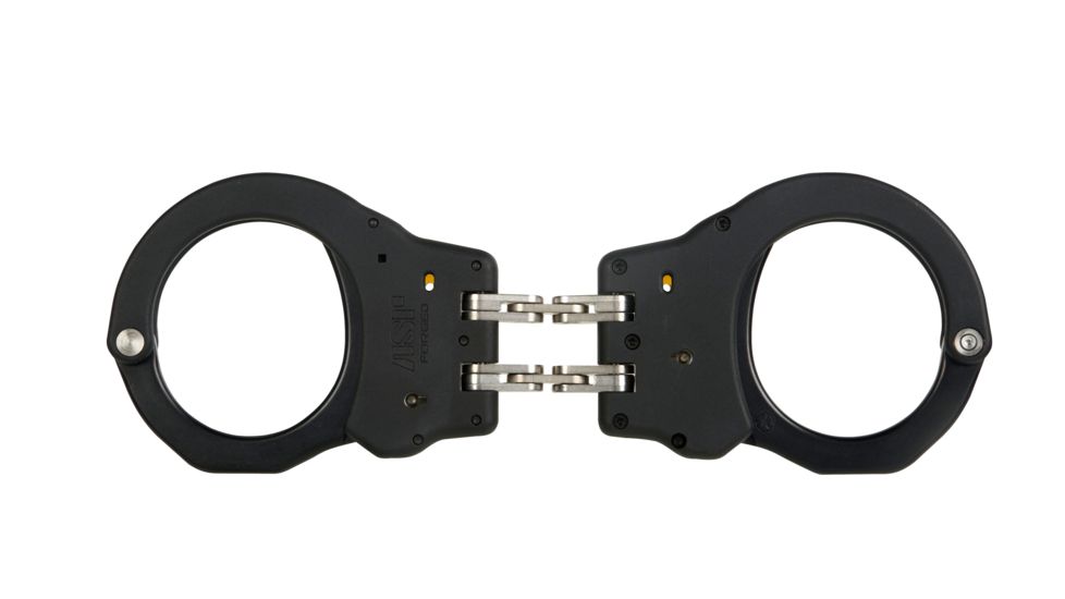 ASP Hinge Ultra Cuffs Aluminum - Black, 1 Pawl Yellow - Tactical, Black, 56120