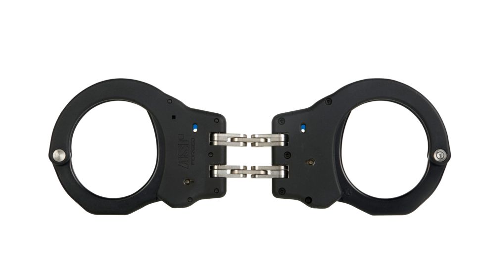 ASP Hinge Ultra Cuffs Aluminum - Black, 2 Pawl Blue - Security, Black, 46120