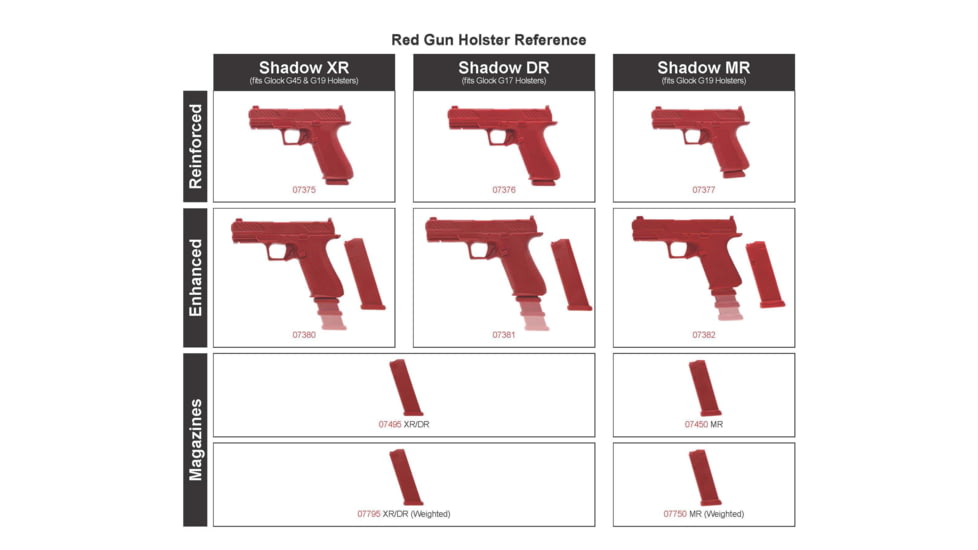 ASP Shadow Systems Enhanced Training Red Guns Mr W/ 2 Mags - 07382