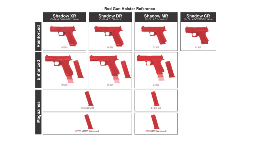 ASP Shadow Systems Handgun, XR, Red, 07375