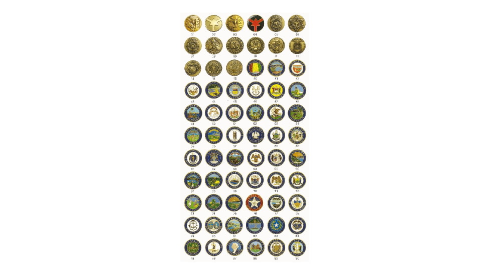 ASP State Seal Logo Grip Cap and Breakaway, Brass - Virginia - Commonwealth 78086