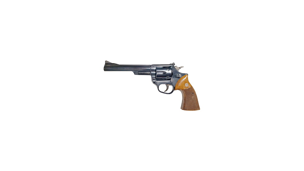 Astra Arms 357 Revolver, .357 Magnum, 6in barrel, blued steel frame, checkered wood grip, revolving chamber, blade front, adjustable rear, 6 round cylinder, AS-357-.357 MG-6-1-FRRMPG