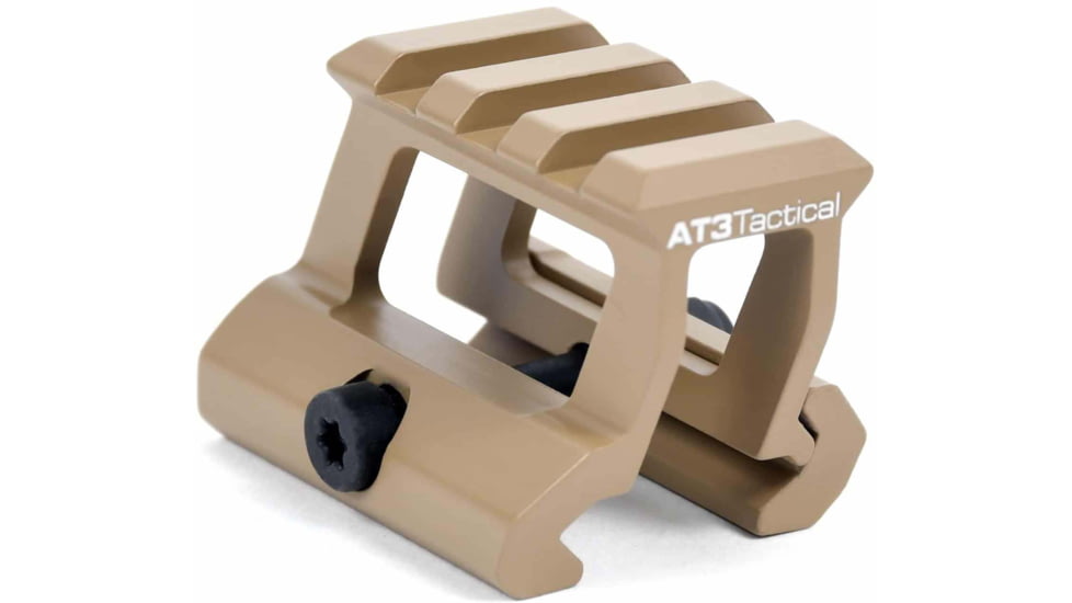 AT3 Tactical 1in Height PRO-MOUNT Mini Riser Mount, Anodized, Flat Dark Earth, 1 Riser, RM-10-PRO-FDE