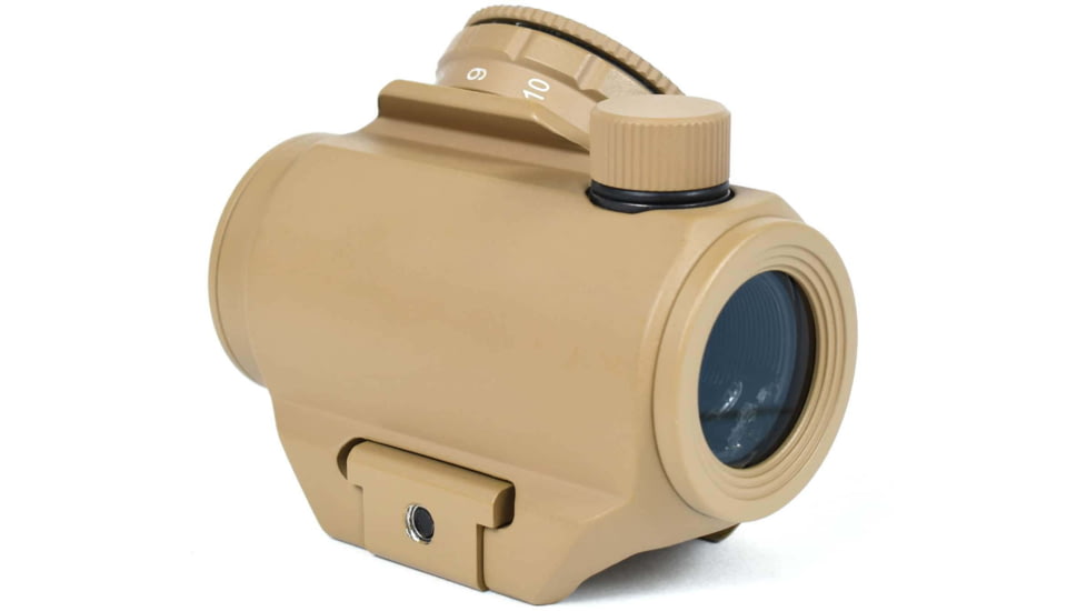 AT3 Tactical 1x23mm Micro Red Dot Reflex Sight, 2 MOA Red Dot, No Riser, Flat Dark Earth, No Riser, RD-50-0-FDE