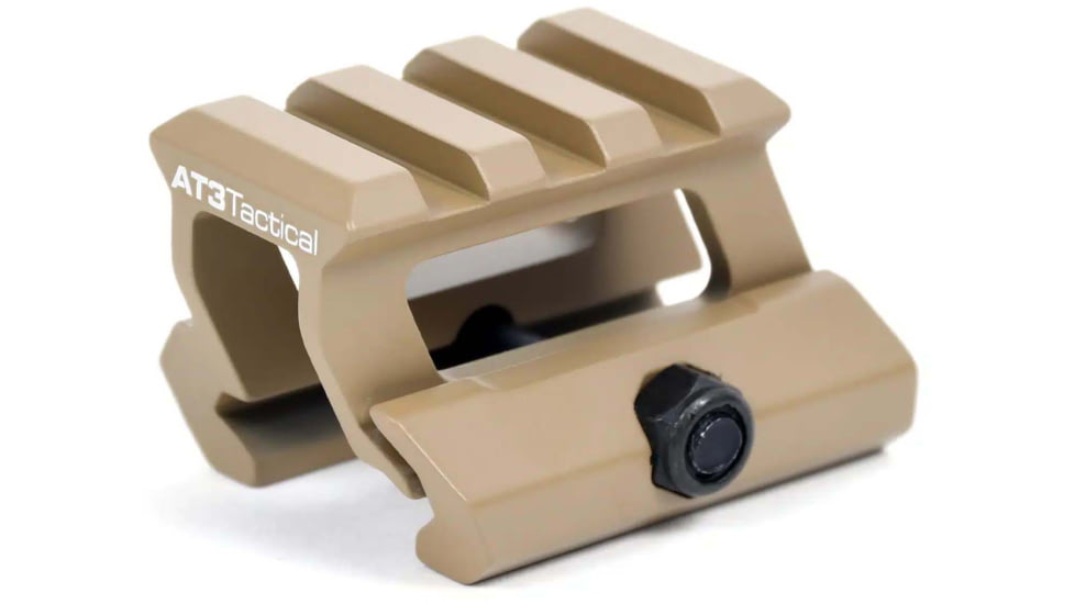 AT3 Tactical .83in Height PRO-MOUNT Mini Riser Mount, Anodized, Flat Dark Earth, 0.83 Riser, RM-83-PRO-FDE