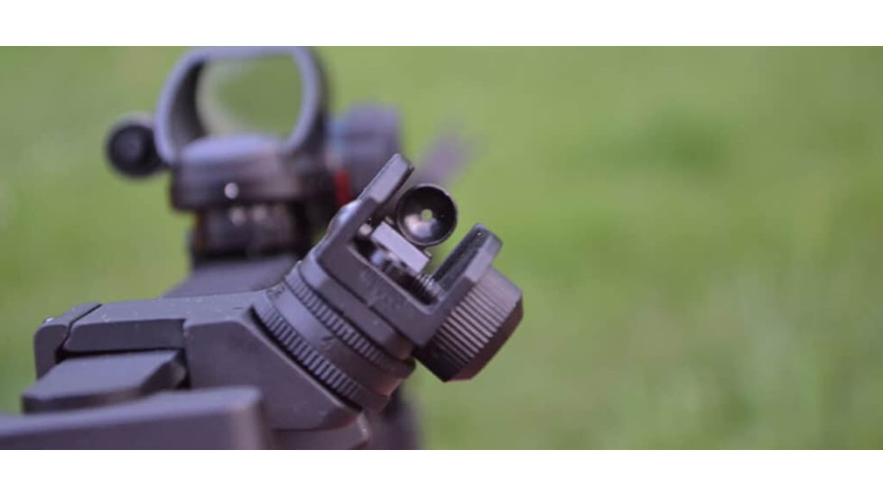 AT3 Tactical AR-15 45 Degree Offset Back Up Mounted Iron Sight, Rapid Transition BUIS, IS-02