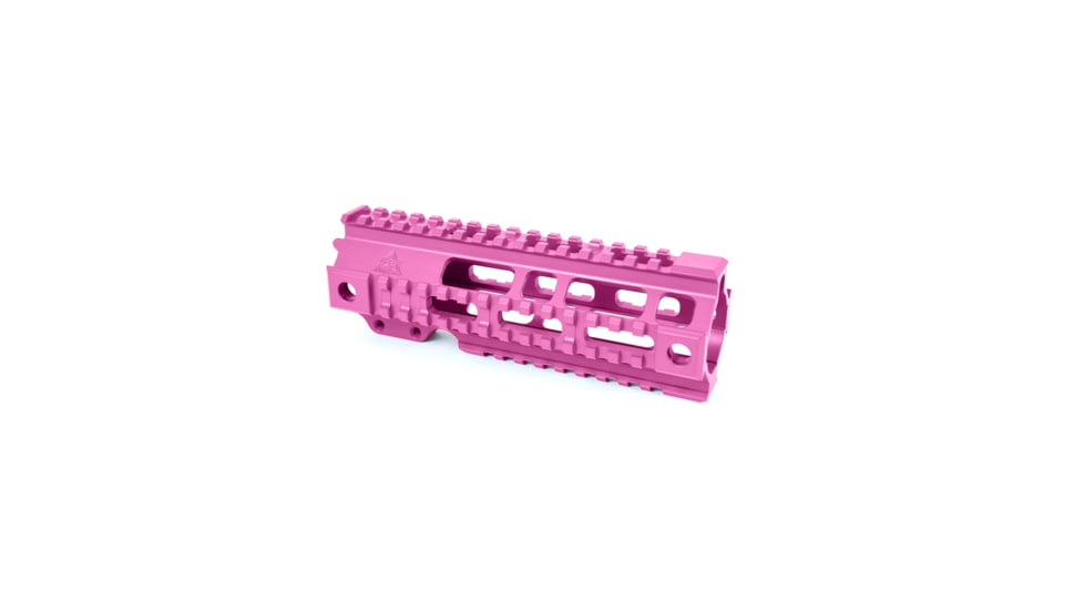 AT3 Tactical AR-15 Pro Quad Rail Free Float Handguard, Pink, 7in, AT3-QR-7-PNK