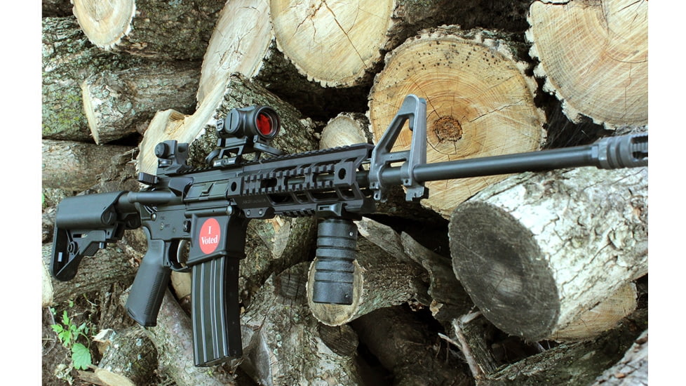 AT3 Tactical AR-15 Pro Quad Rail Free Float Handguard, Tungsten, 7in, AT3-QR-7-TG