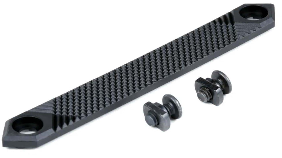 AT3 Tactical M-Lok Rail Cover, Polymer, Retro Design, Covers 3 Sections, Hardware, Black, 3-pack, 3-PK-AT3-MLC-RETRO-BLK