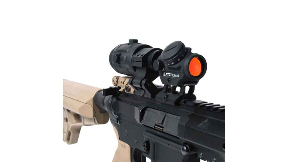 AT3 Tactical Magnified Red Dot Kit, Red Dot Sight, .83in Riser &amp; 3x Magnifier, RD-50-RRDM-KIT-1