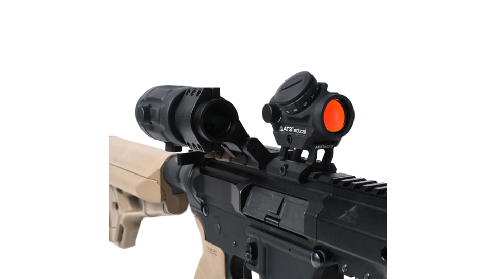 AT3 Tactical Magnified Red Dot Kit, Red Dot Sight, .83in Riser &amp; 3x Magnifier, RD-50-RRDM-KIT-1