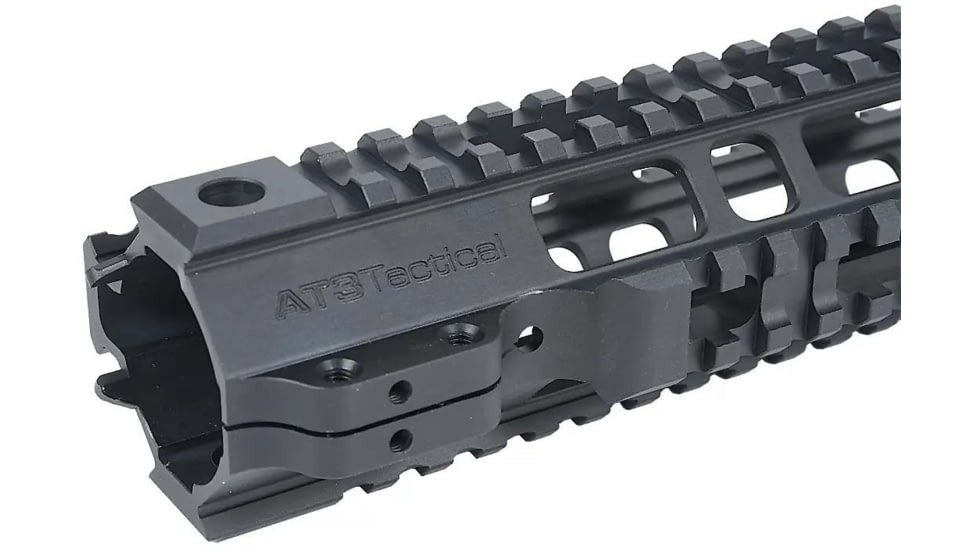 AT3 Tactical Pro Series Free Float Quad Rail AR15 Handguards, 12.5in Rifle Length, Black, AT3-QR-12