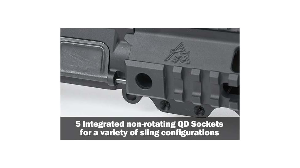 AT3 Tactical Pro Series Free Float Quad Rail AR15 Handguards, 12.5in Rifle Length, Black, AT3-QR-12