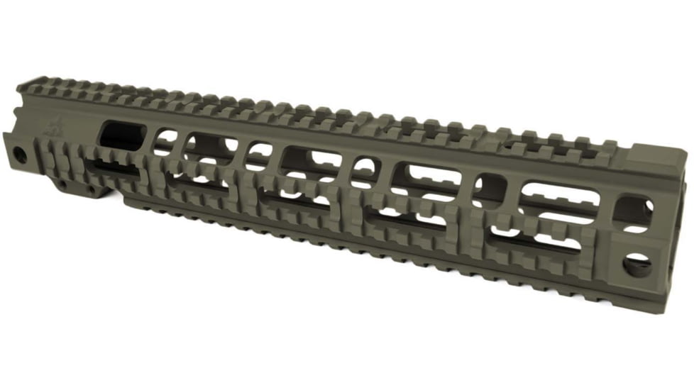 AT3 Tactical Pro Series Free Float Quad Rail AR15 Handguards, 12.5in Rifle Length, ODG, AT3-QR-12-ODG