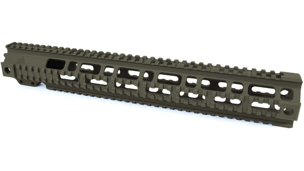 AT3 Tactical Pro Series Free Float Quad Rail AR15 Handguards, 14.5in Extended Rifle Length, ODG, AT3-QR-15-ODG