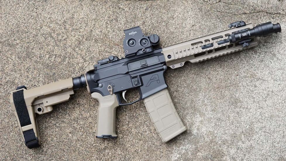 AT3 Tactical Pro Series Free Float Quad Rail AR15 Handguards, 7in Carbine Length, FDE, AT3-QR-7-FDE
