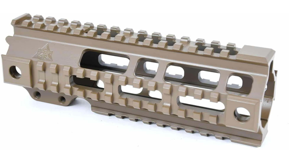 AT3 Tactical Pro Series Free Float Quad Rail AR15 Handguards, 7in Carbine Length, FDE, AT3-QR-7-FDE
