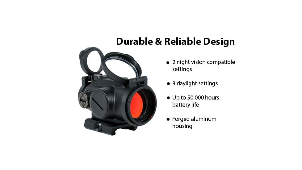 AT3 Tactical RCO Red Dot Sight, Circle Dot Reticle, Variable Riser Mounts, AT3-RCO