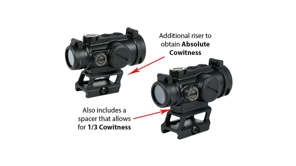 AT3 Tactical RCO Red Dot Sight, Circle Dot Reticle, Variable Riser Mounts, AT3-RCO