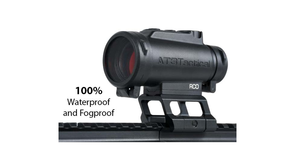 AT3 Tactical RCO Red Dot Sight, Circle Dot Reticle, Variable Riser Mounts, AT3-RCO