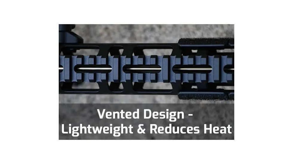 AT3 Tactical SPEAR M-Lok AR-15 Free Float Handguard, 15 in, Black, AT3-MLOK-15
