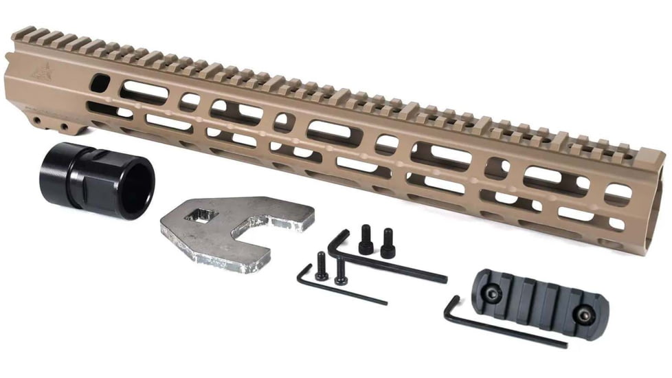 AT3 Tactical SPEAR M-Lok AR-15 Free Float Handguard, 15 in, FDE, AT3-MLOK-15-FDE