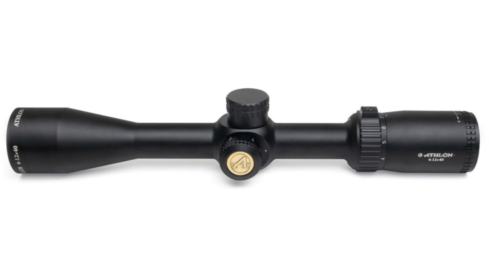 Athlon Optics 4-12x40mm Rifle Scope, Capped , Side Focus, 1in Tube, SFP, 22 RimFire, Matte, Black, 216010